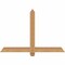 Ekena Millwork Eugene Smooth Timber Gable Bracket, Western Red Cedar, 48"W x 32"H x 3 1/2"D x 3 1/2"F, 16/12 Pitch GBW048X32X0404EUG00SWR - alternate 1